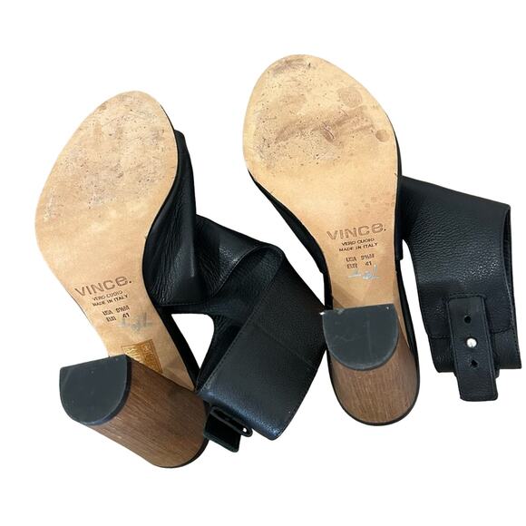 Vince Black Open Toe Heels with ankle strap Women’s size 9.5M - Picture 3 of 8